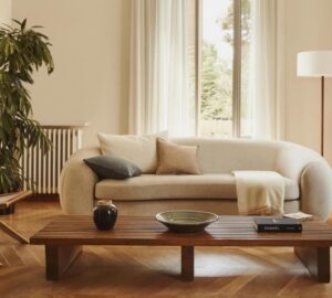 A cozy minimalist living room from Zara Home (Image Credit: Decoist)