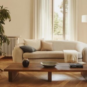 A cozy minimalist living room from Zara Home (Image Credit: Decoist)