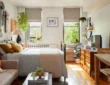 An image showing a well-organized studio apartment (Image Credit: Domino Magazine)