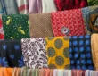Image shows the different fabrics of Kitenge