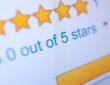 A photo showing ratings on a website