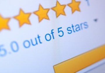 A photo showing ratings on a website
